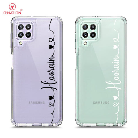 Samsung Galaxy A22 Cover - Personalised Name Series - 8 Designs - Clear Phone Case - Soft Silicon Borders