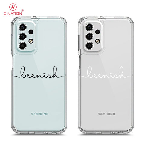 Samsung Galaxy A23 Cover - Personalised Name Series - 8 Designs - Clear Phone Case - Soft Silicon Borders