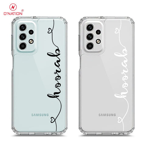 Samsung Galaxy A23 Cover - Personalised Name Series - 8 Designs - Clear Phone Case - Soft Silicon Borders