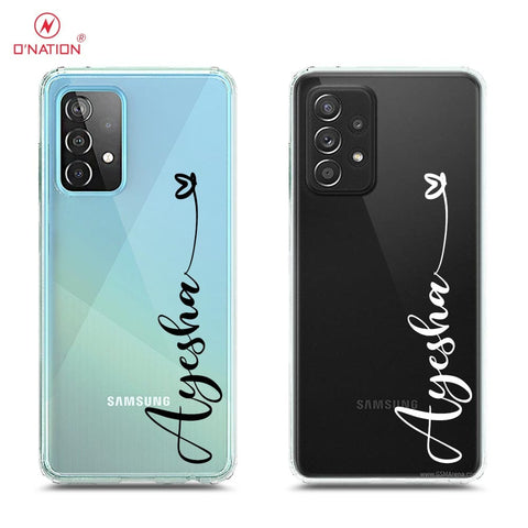 Samsung Galaxy A52s 5G Cover - Personalised Name Series - 8 Designs - Clear Phone Case - Soft Silicon Borders