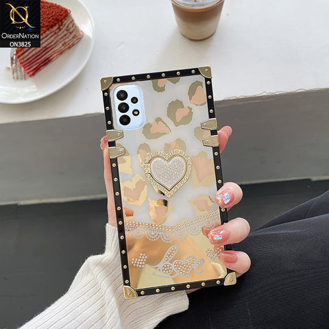 Samsung Galaxy A23 5G Cover - Design 2 - Heart Bling Diamond Glitter Soft TPU Trunk Case With Ring Holder