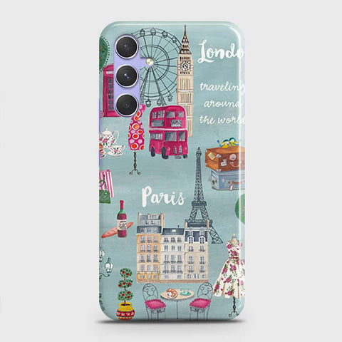 Samsung Galaxy A54 Cover - London, Paris, New York ModernPrinted Hard Case with Life Time Colors Guarantee (Fast Delivery)