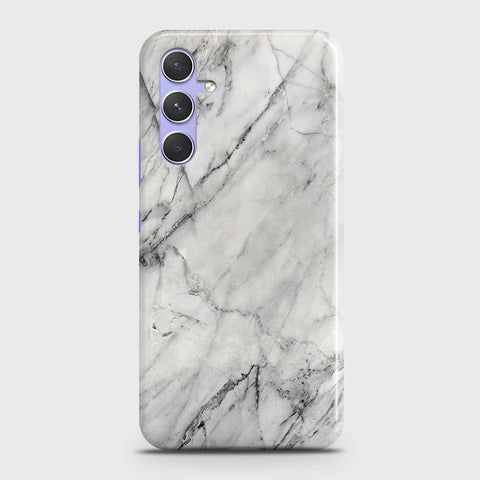 Samsung Galaxy A54 Cover - Trendy White Marble Printed Hard Case with Life Time Colors Guarantee (Fast Delivery)