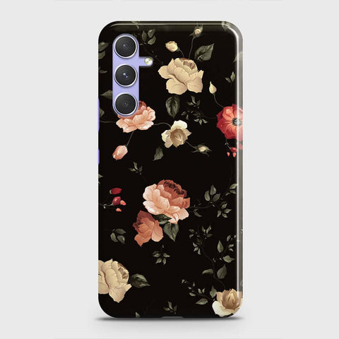Samsung Galaxy A54 5G Cover - Dark Rose Vintage Flowers Printed Hard Case with Life Time Colors Guarantee (Fast Delivery)