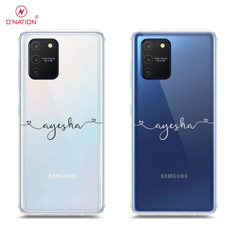 Samsung Galaxy S10 Lite Cover - Personalised Name Series - 8 Designs - Clear Phone Case - Soft Silicon Borders