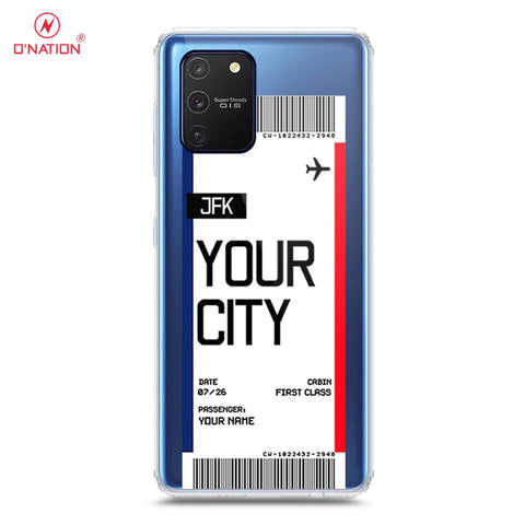 Samsung Galaxy M80s Cover - Personalised Boarding Pass Ticket Series - 5 Designs - Clear Phone Case - Soft Silicon Borders