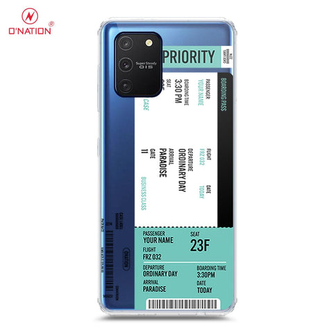 Samsung Galaxy M80s Cover - Personalised Boarding Pass Ticket Series - 5 Designs - Clear Phone Case - Soft Silicon Borders