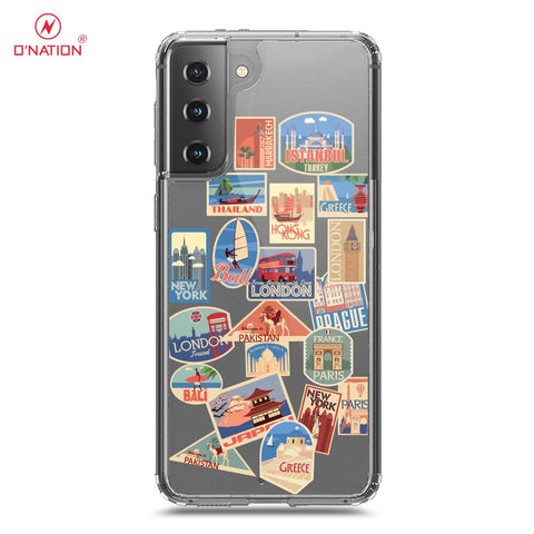 Samsung Galaxy S21 5G Cover - Personalised Boarding Pass Ticket Series - 5 Designs - Clear Phone Case - Soft Silicon Borders
