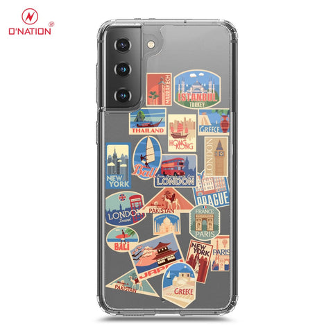 Samsung Galaxy S21 Plus 5G Cover - Personalised Boarding Pass Ticket Series - 5 Designs - Clear Phone Case - Soft Silicon Borders