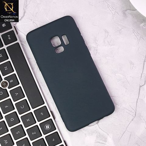 Samsung Galaxy S9 Cover - Midnight Blue - Matte Shockproof Sillica Gel Soft Case