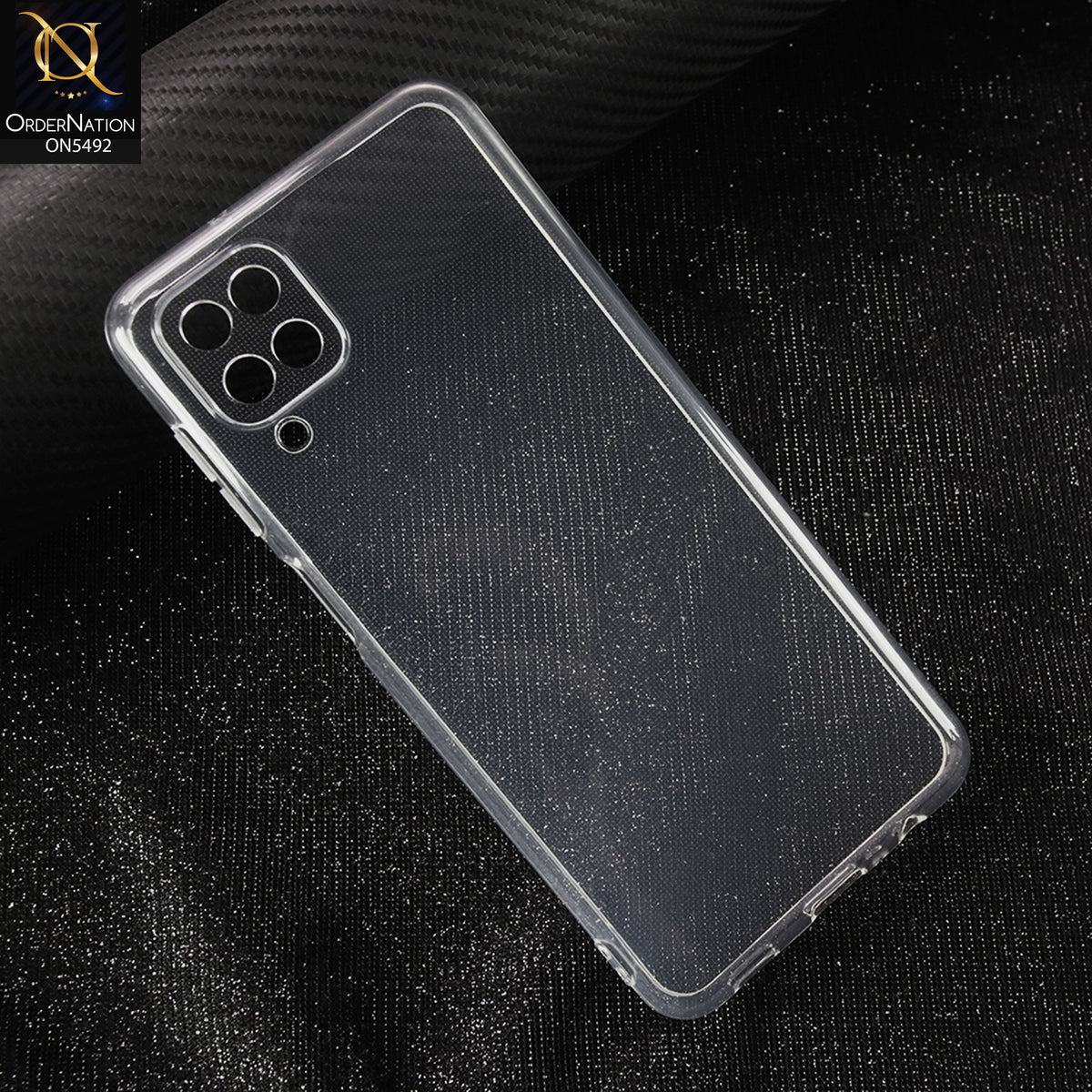 Samsung Galaxy A12 Nacho-Transparent-Soft 4D Design Shockproof Silicone Clear Case