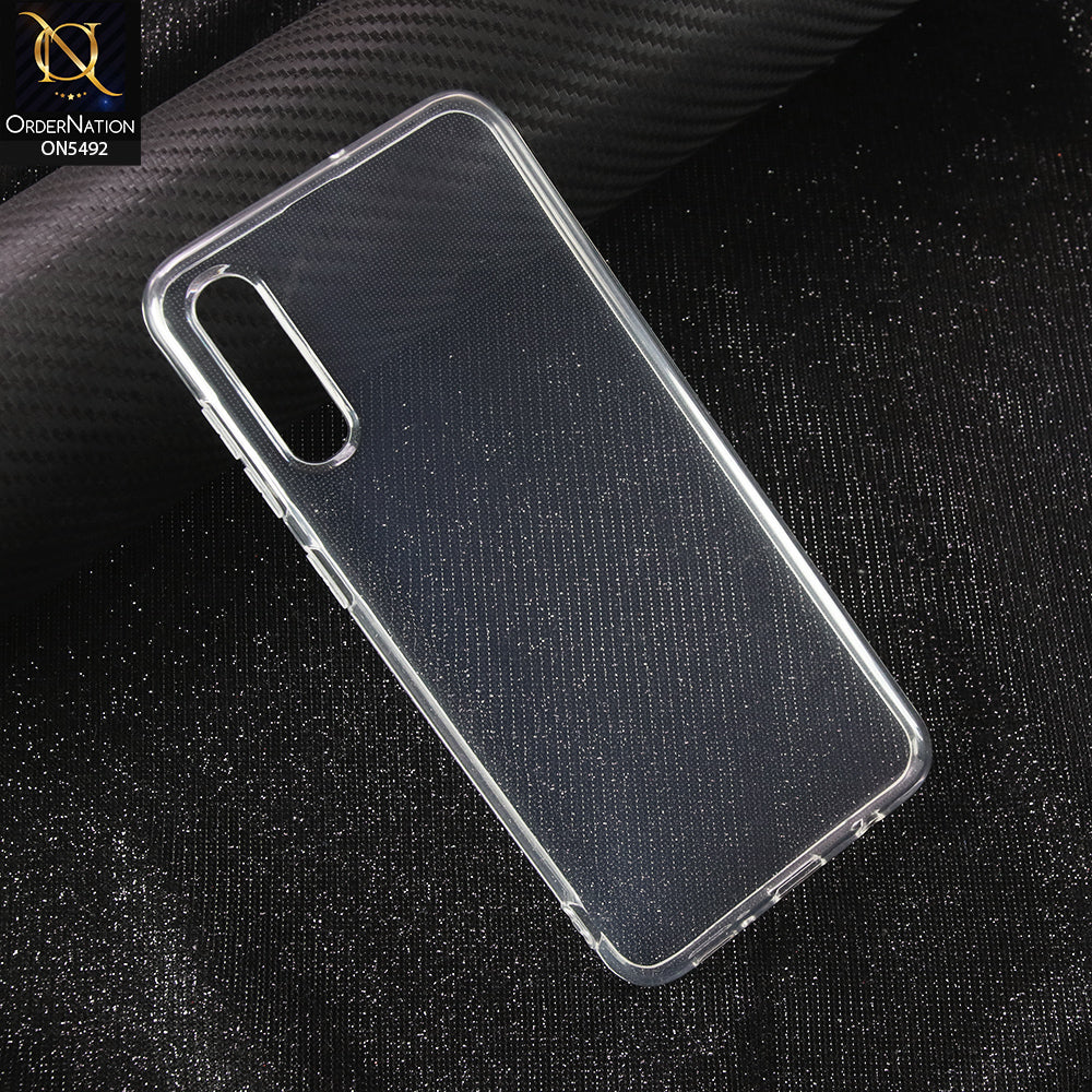 Samsung Galaxy A50s-Transparent-Soft 4D Design Shockproof Silicone Clear Case