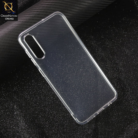 Samsung Galaxy A50s-Transparent-Soft 4D Design Shockproof Silicone Clear Case