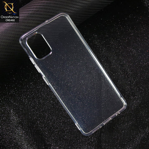 Samsung Galaxy A51-Transparent-Soft 4D Design Shockproof Silicone Clear Case