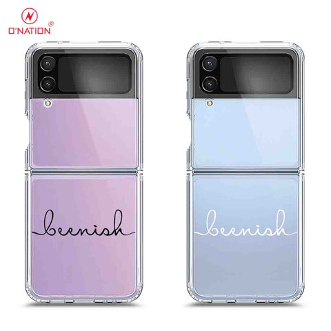 Samsung Galaxy Z Flip 3 5G Cover - Personalised Name Series - 8 Designs - Clear Phone Case - Soft Silicon Borders