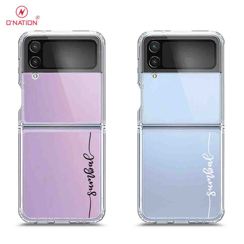 Samsung Galaxy Z Flip 3 5G Cover - Personalised Name Series - 8 Designs - Clear Phone Case - Soft Silicon Borders