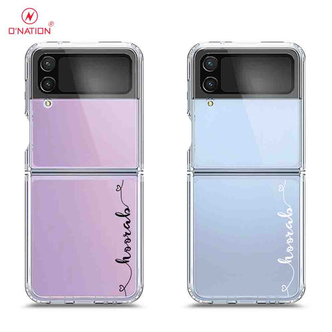 Samsung Galaxy Z Flip 3 5G Cover - Personalised Name Series - 8 Designs - Clear Phone Case - Soft Silicon Borders