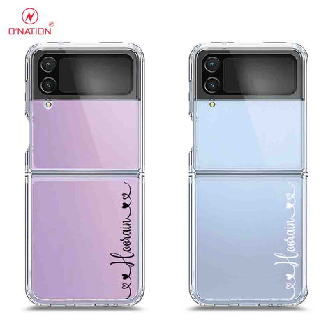 Samsung Galaxy Z Flip 3 5G Cover - Personalised Name Series - 8 Designs - Clear Phone Case - Soft Silicon Borders