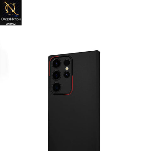 Samsung Galaxy S25 Ultra Cover - Black - KZ-DOO Q-Series Ultra Slim High Quality Soft Silicone Camera Protection Case