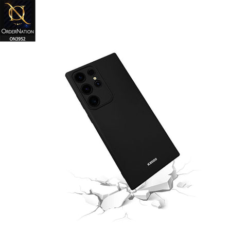 Samsung Galaxy S25 Ultra Cover - Black - KZ-DOO Q-Series Ultra Slim High Quality Soft Silicone Camera Protection Case