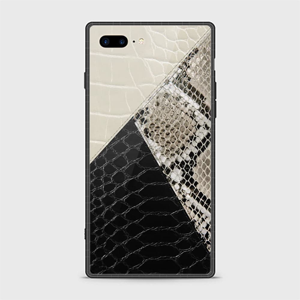 iPhone 8 Plus Cover - Printed Skin Series - HQ Ultra Shine Premium Infinity Glass Soft Silicon Borders Casee ( Fast Delivery )
