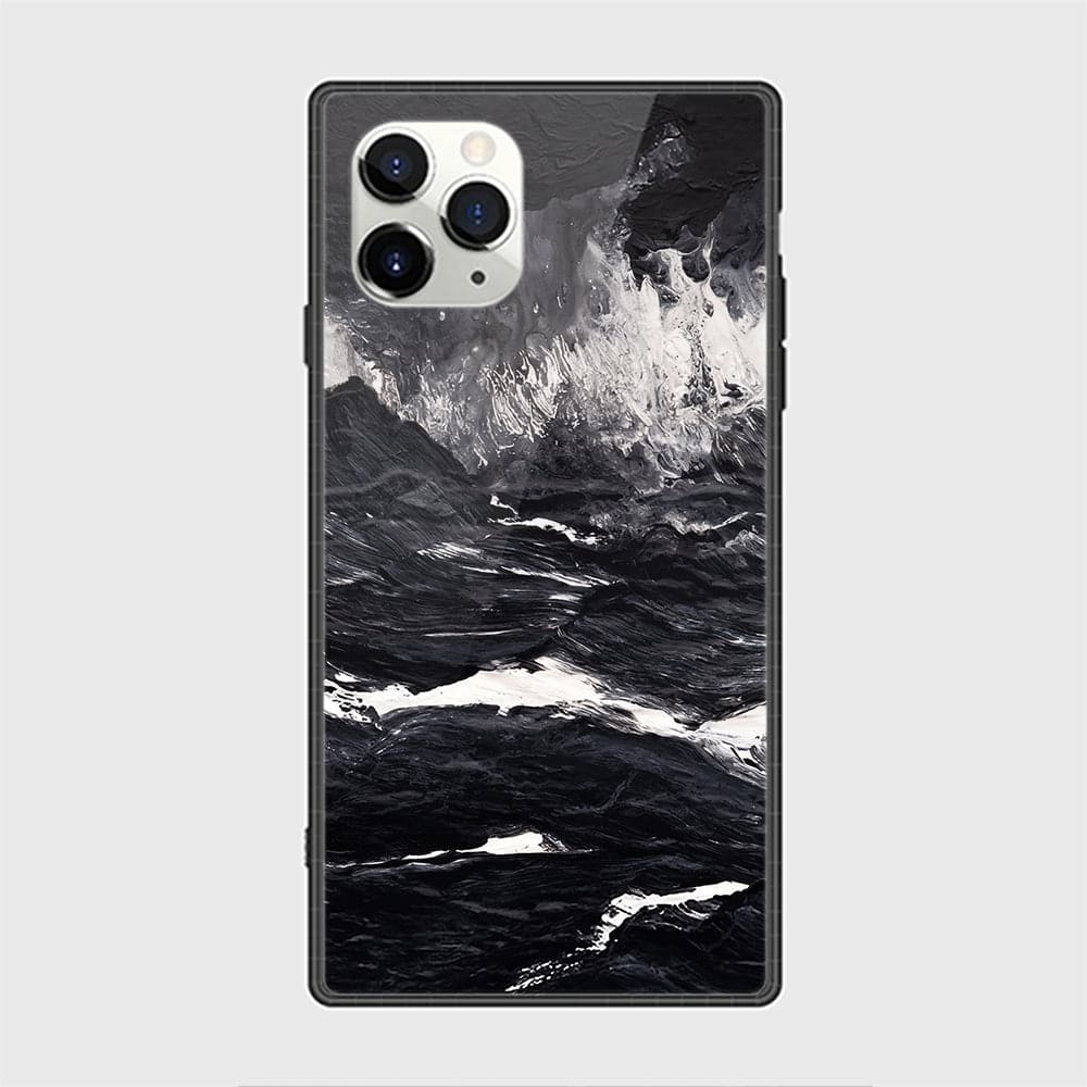 iPhone 11 Pro Cover - Black Marble Series - HQ Ultra Shine Premium Infinity Glass Soft Silicon Borders Casee (Fast Delivery)