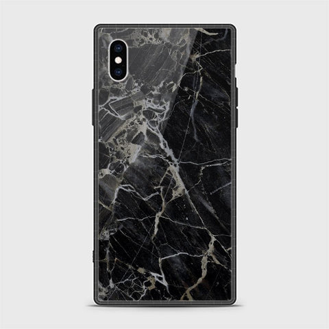iPhone X/XS Cover - Design 453 - Black Marble Series - HQ Ultra Shine Premium Infinity Glass Soft Silicon Borders Casee (Fast Delivery)