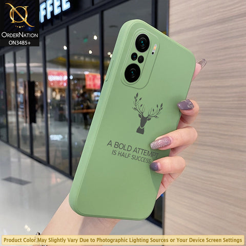 Xiaomi Redmi K40 Cover - Light Green - ONation Bold Series - HQ Liquid Silicone Elegant Colors Camera Protection Soft Case ( Fast Delivery )