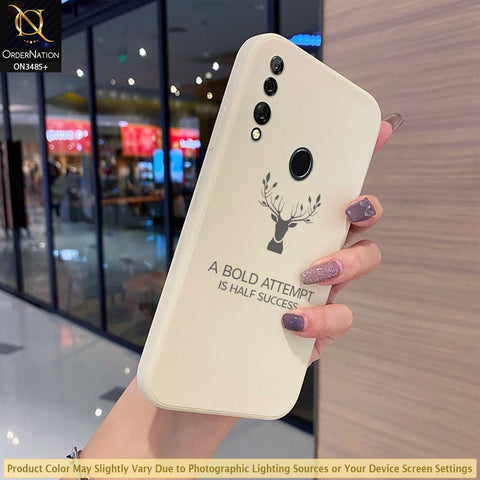 Honor 9X Cover - Off-White (Not Pure White) - ONation Bold Series - HQ Liquid Silicone Elegant Colors Camera Protection Soft Case ( Fast Delivery )