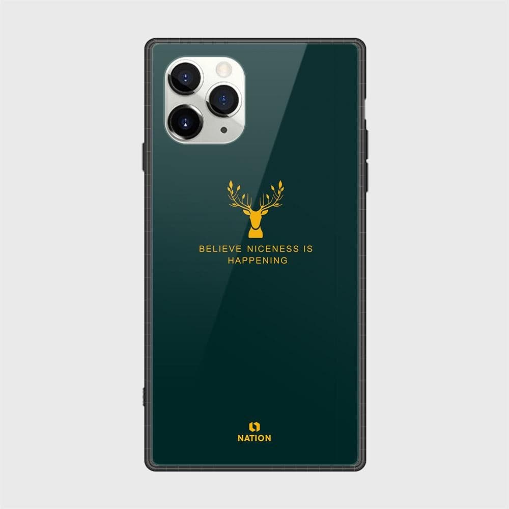 iPhone 11 Pro Cover - Nice Series - D12 - HQ Ultra Shine Premium Infinity Glass Soft Silicon Borders Case ( Fast Delivery )