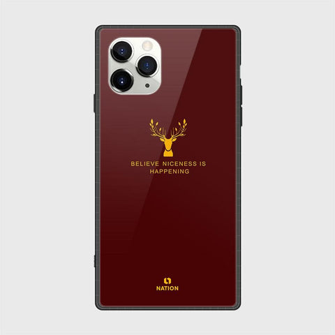 iPhone 11 Pro Cover - Nice Series - D12 - HQ Ultra Shine Premium Infinity Glass Soft Silicon Borders Case ( Fast Delivery )