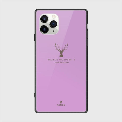 iPhone 11 Pro Cover - Nice Series - D12 - HQ Ultra Shine Premium Infinity Glass Soft Silicon Borders Case ( Fast Delivery )