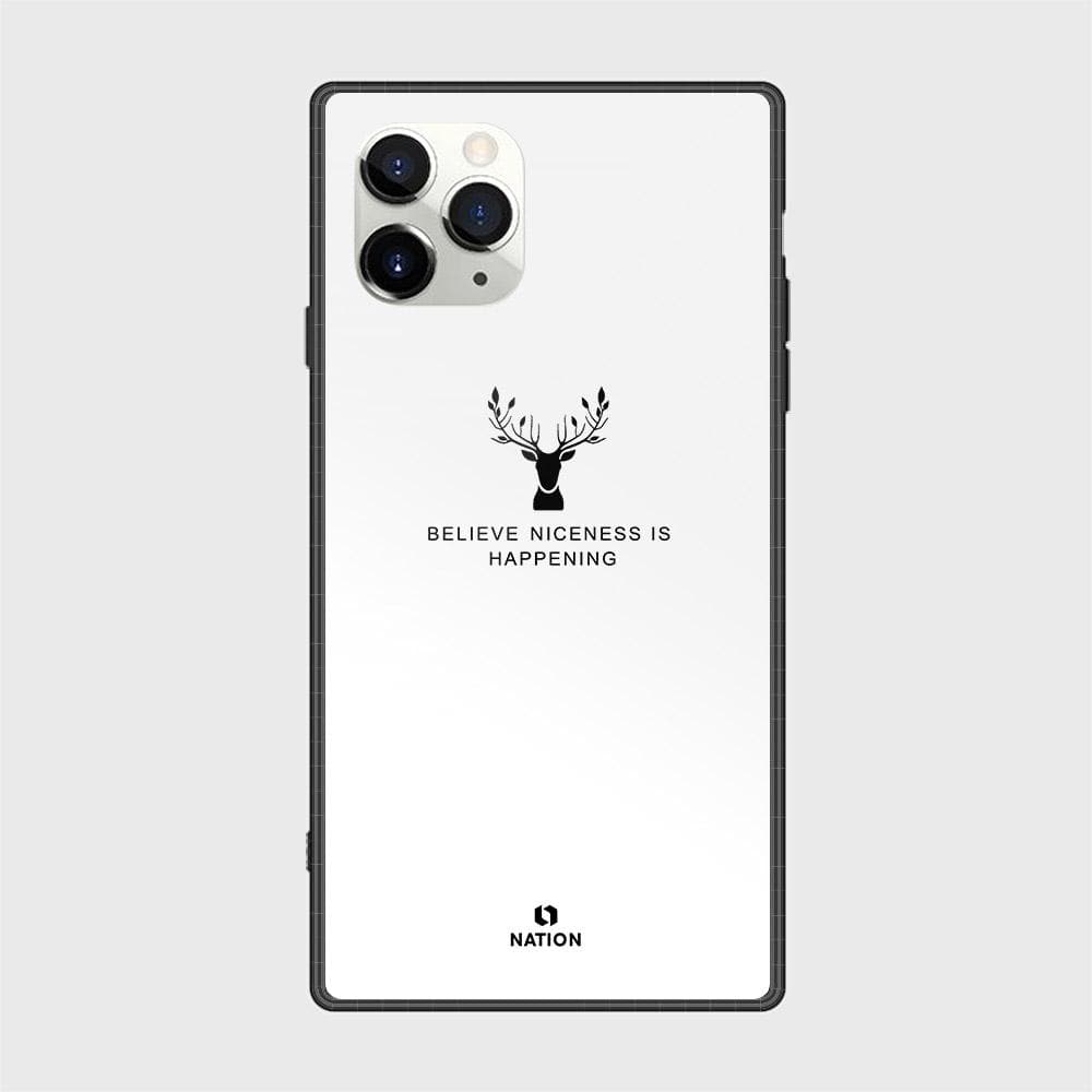 iPhone 11 Pro Cover - Nice Series - D12 - HQ Ultra Shine Premium Infinity Glass Soft Silicon Borders Case ( Fast Delivery )