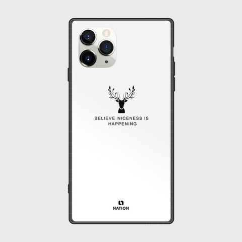 iPhone 11 Pro Cover - Nice Series - D12 - HQ Ultra Shine Premium Infinity Glass Soft Silicon Borders Case ( Fast Delivery )