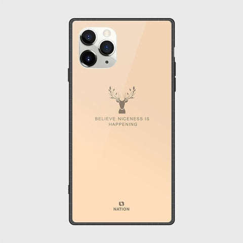 iPhone 11 Pro Cover - Nice Series - D12 - HQ Ultra Shine Premium Infinity Glass Soft Silicon Borders Case ( Fast Delivery )