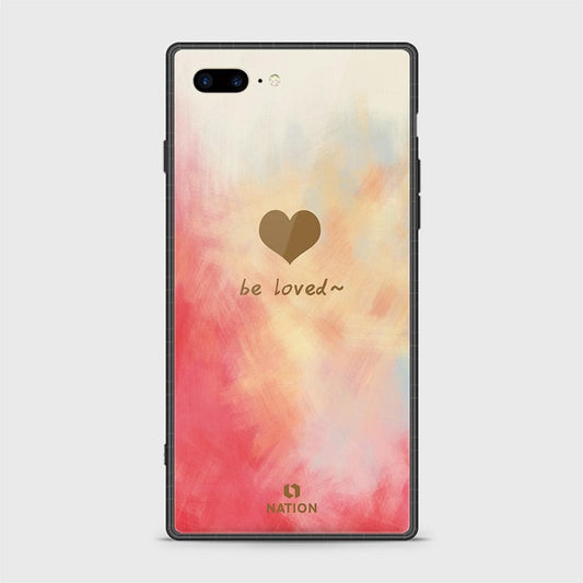 iPhone 7 Plus Cover - Onation Heart Series - D4 - HQ Ultra Shine Premium Infinity Glass Soft Silicon Borders Case ( Fast Delivery )