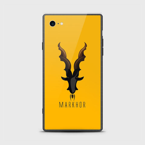 iPhone 8 / 7 Cover - Markhor Series - ( D31 ) HQ Ultra Shine Premium Infinity Glass Soft Silicon Borders Case ( Fast Delivery )