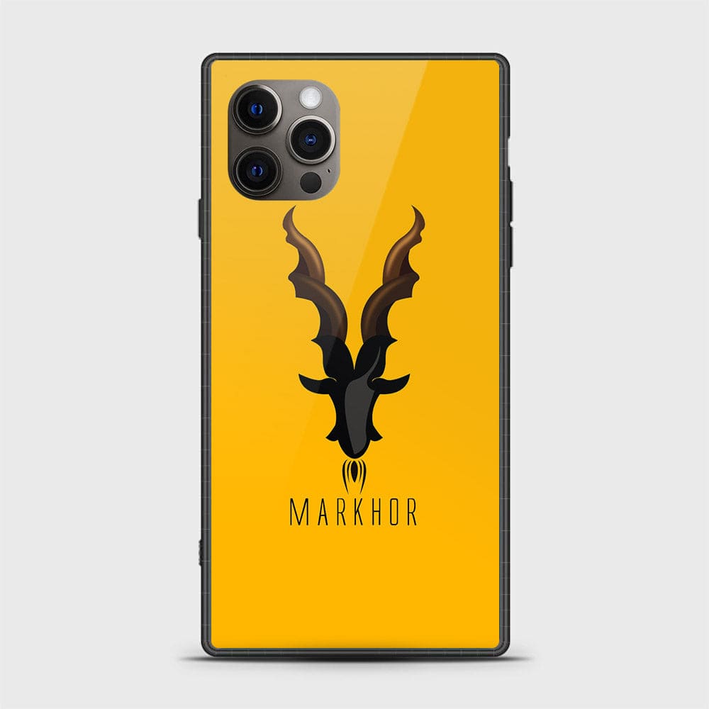 iPhone 12 Cover - Markhor Series - HQ Ultra Shine Premium Infinity Glass Soft Silicon Borders Case (Fast Delivery)