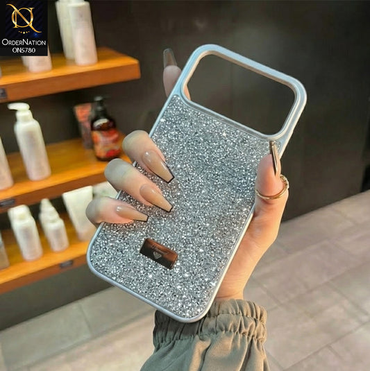 iPhone 17 Pro Cover - Silver - Luxury Bling Rhinestones Diamond shiny Glitter Soft TPU Case