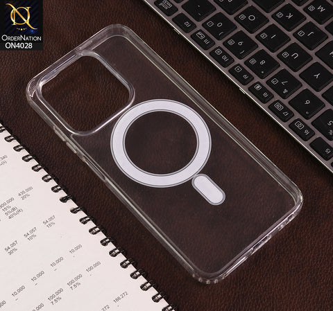 Infinix Smart 9 HD Cover - Transparent - New Clear Back Soft Borders Magnetic Case With Camera Bumper Protection