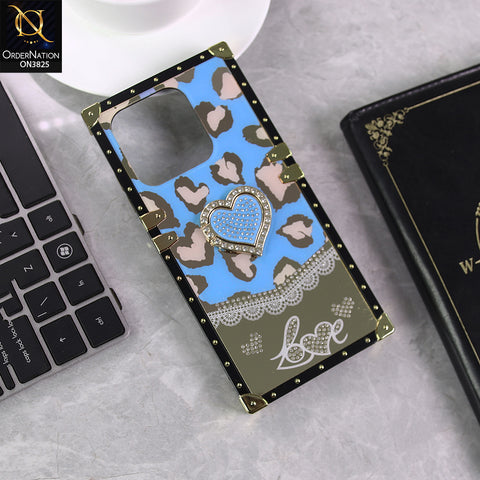 Infinix Hot 50i Cover - Design4- Heart Bling Diamond Glitter Soft TPU Trunk Case With Ring Holder