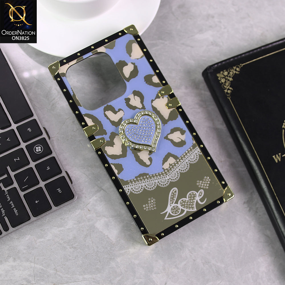 Infinix Smart 9 Cover - Design4- Heart Bling Diamond Glitter Soft TPU Trunk Case With Ring Holder