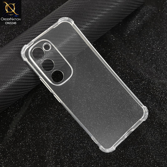 Tecno Spark 40 Pro Plus Cover - Transparent - Soft 4D Design Shockproof Silicone Transparent Clear Camera Protection Case