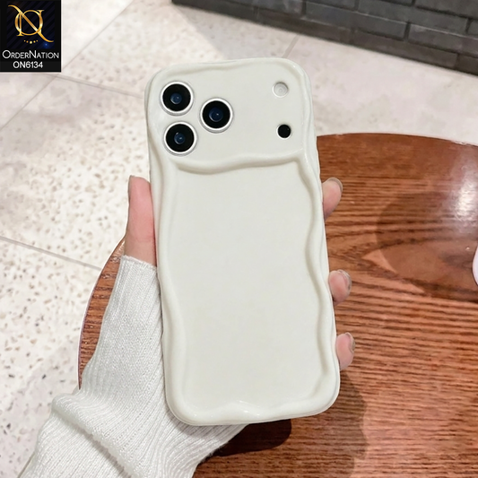Tecno Spark 50 4G Cover - White - Premium Glossy Wavy Edge Protective Phone Case