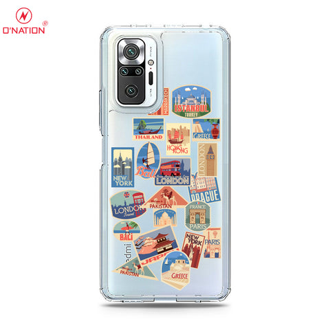 Xiaomi Redmi Note 10 Pro 4G Cover - Personalised Boarding Pass Ticket Series - 5 Designs - Clear Phone Case - Soft Silicon Borders