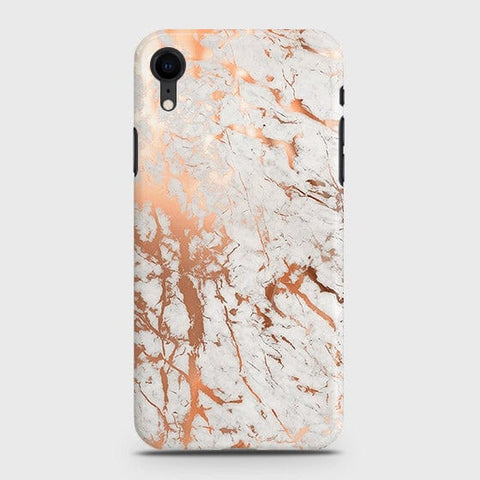 iPhone XR Cover - In Chic Rose Gold Chrome Style Printed Hard Case with Life Time Colors Guarantee (Fast Delivery)