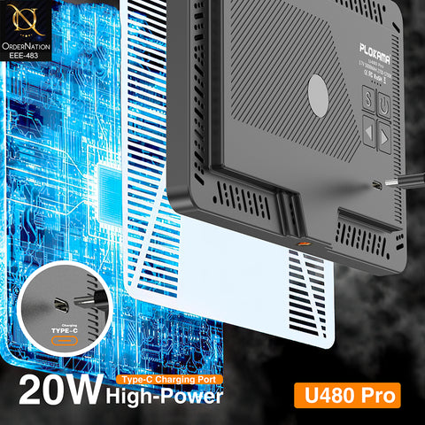 Plokama U480 Pro 20W RGB LED Professional Photography Light with 5000mAh Battery (Without Stand)
