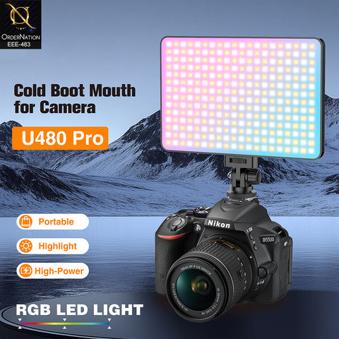 Plokama U480 Pro 20W RGB LED Professional Photography Light with 5000mAh Battery (Without Stand)