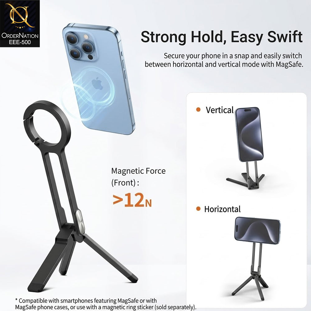 X-99 MagSafe Foldable Magnetic Phone Stand Holder with Strong Magnetic Grip