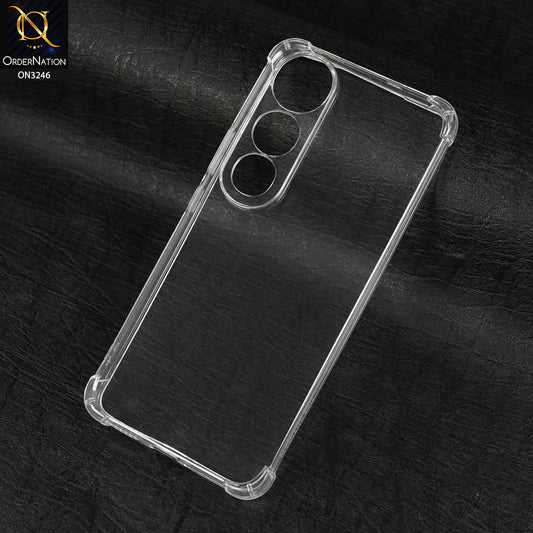 Vivo V50 Lite Cover - Transparent -  Soft 4D Design Shockproof Silicone Transparent Clear Camera Protection Case